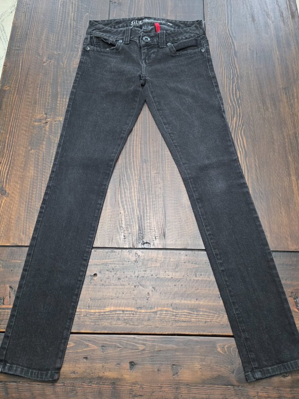 GUESS Daredevil Skinny Leg Black Stretch Jeans Womens Size 26 M1153